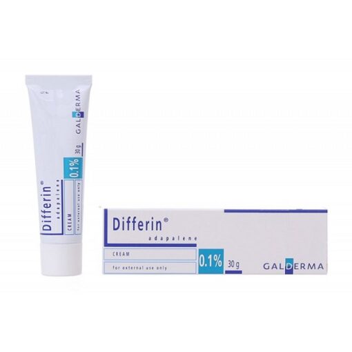 Differin Cream 0.1% 30g giảm mụn bản Pháp của Galderma [Chính Hãng]