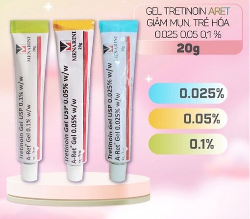 Tre Gel USP Aret 0.1% 0.05% 0.025% Hỗ Trợ Giảm Mụn, Mờ Thâm [Chính Hãng]