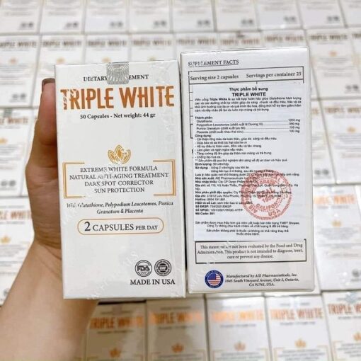 Triple White 50 Viên - Hỗ Trợ Chống Nắng Trắng Da Mẫu Mới [Chính Hãng]