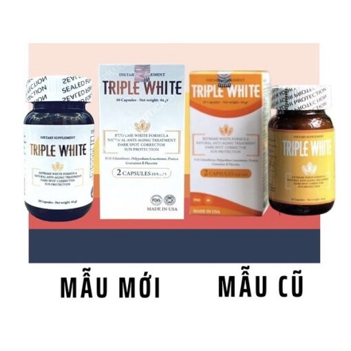 Triple White 50 Viên - Hỗ Trợ Chống Nắng Trắng Da Mẫu Mới [Chính Hãng]