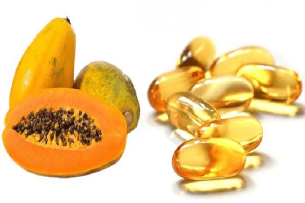 Trị thâm nhanh chóng với vitamin E và đu đủ