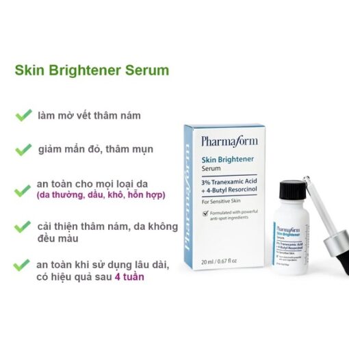 Serum Pharmaform Skin Brightener 20ml Giảm Thâm Nám Trắng Da