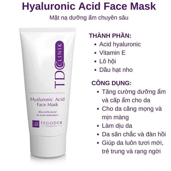 Mặt nạ Tegoder gồm những thành phần cấp ẩm và phục hồi da