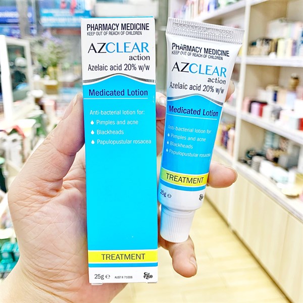 Kem bôi Azclear 20 Azelaic Acid giảm mụn mờ thâm 25g