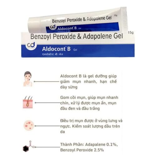 Aldocont B gel 15g Hỗ Trợ Giảm Mụn [Chính Hãng]