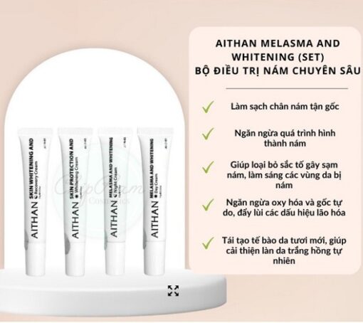 Bộ Giảm Nám Chuyên Sâu Aithan 15gr (4 Tuýp) Set Hàng Công Ty [Chính Hãng]