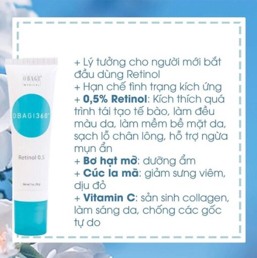 Kem dưỡng Obagi 360 Retinol 0.5 Hỗ Trợ Trẻ Hóa Da [Hàng Công Ty]
