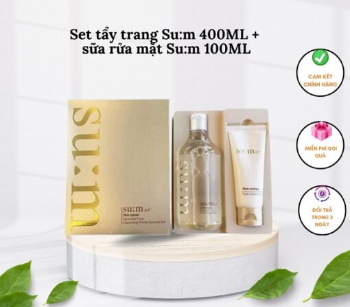 Set Tẩy Trang Sum 37 400ml Tặng Kèm Sữa Rửa Mặt 100ml Hàn Quốc [CHÍNH HÃNG]