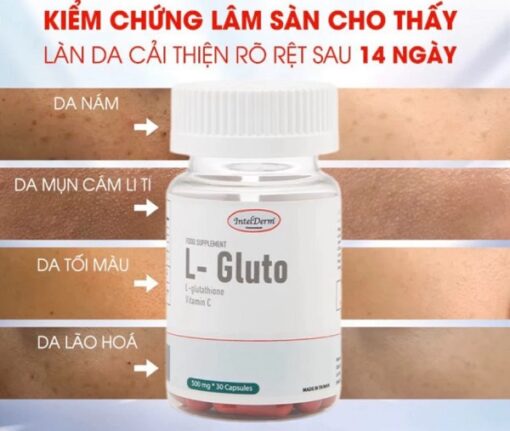 Viên Uống IntelDerm L-Gluto Hỗ Trợ Làm Sáng Da 30 Viên [Chính Hãng]
