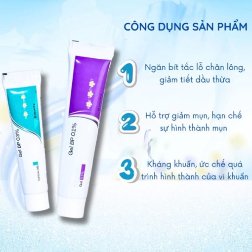 Klena Gel Adapalene 0.1% và 0.3% 30g Giảm Mụn Ẩn, Mụn Trứng Cá, Mờ Thâm