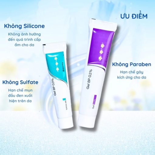 Klena Gel Adapalene 0.1% và 0.3% 30g Giảm Mụn Ẩn, Mụn Trứng Cá, Mờ Thâm