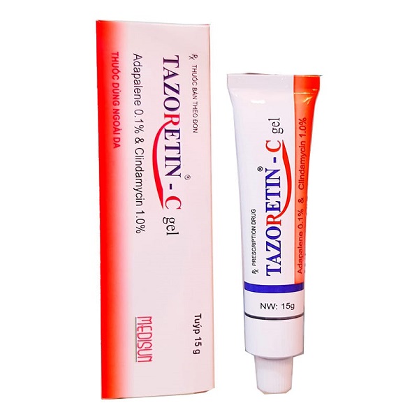 Tazoretin C 15g giảm mụn nhanh chóng