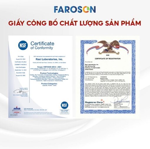 Faroson Glutamax 1000 Viên Uống Hỗ Trợ Trắng Da của Mỹ [Chính Hãng Hàng Công Ty]