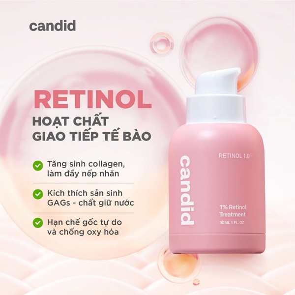 Công dụng của Retinol Candid 0.5